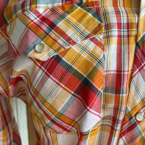 Authentic Western plaid rodeo Youngblood’s size medium 15-15.5 - Picture 4 of 8